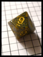 Dice : Dice - 10D - Chessex Yellow with Black Speckles and Yellow Numerals - Ebay june 2010